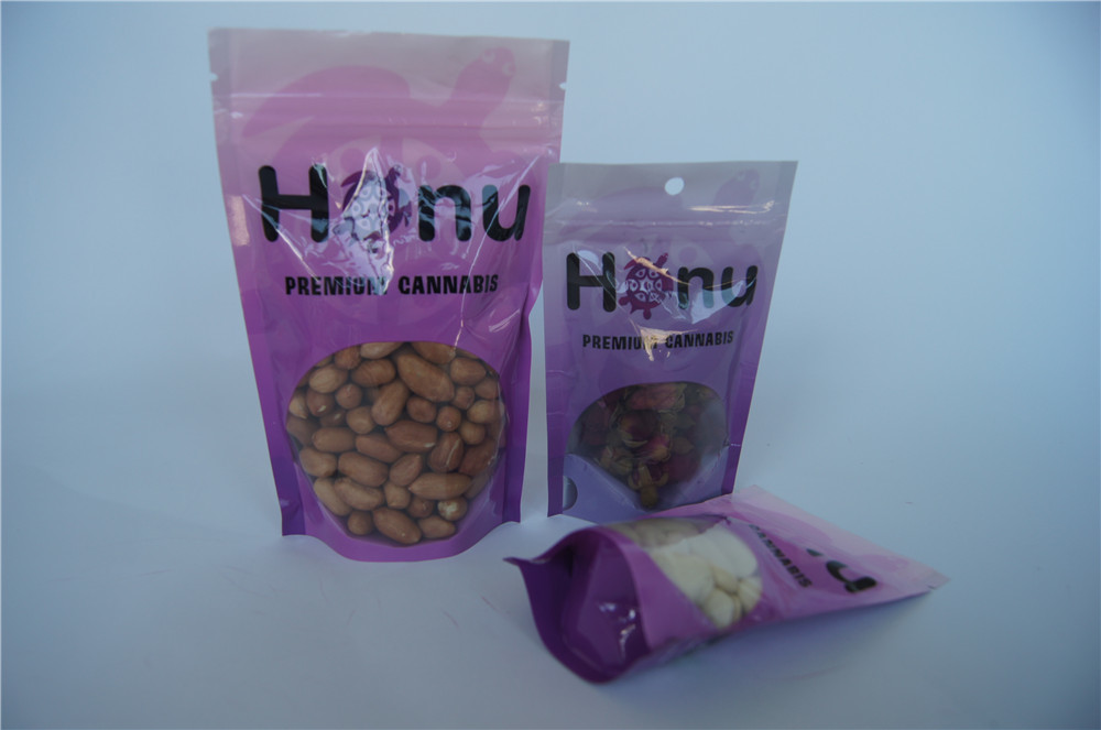 Custom Printed Plastic Gummy Candy / Jelly Bean Packaging Bag With Window