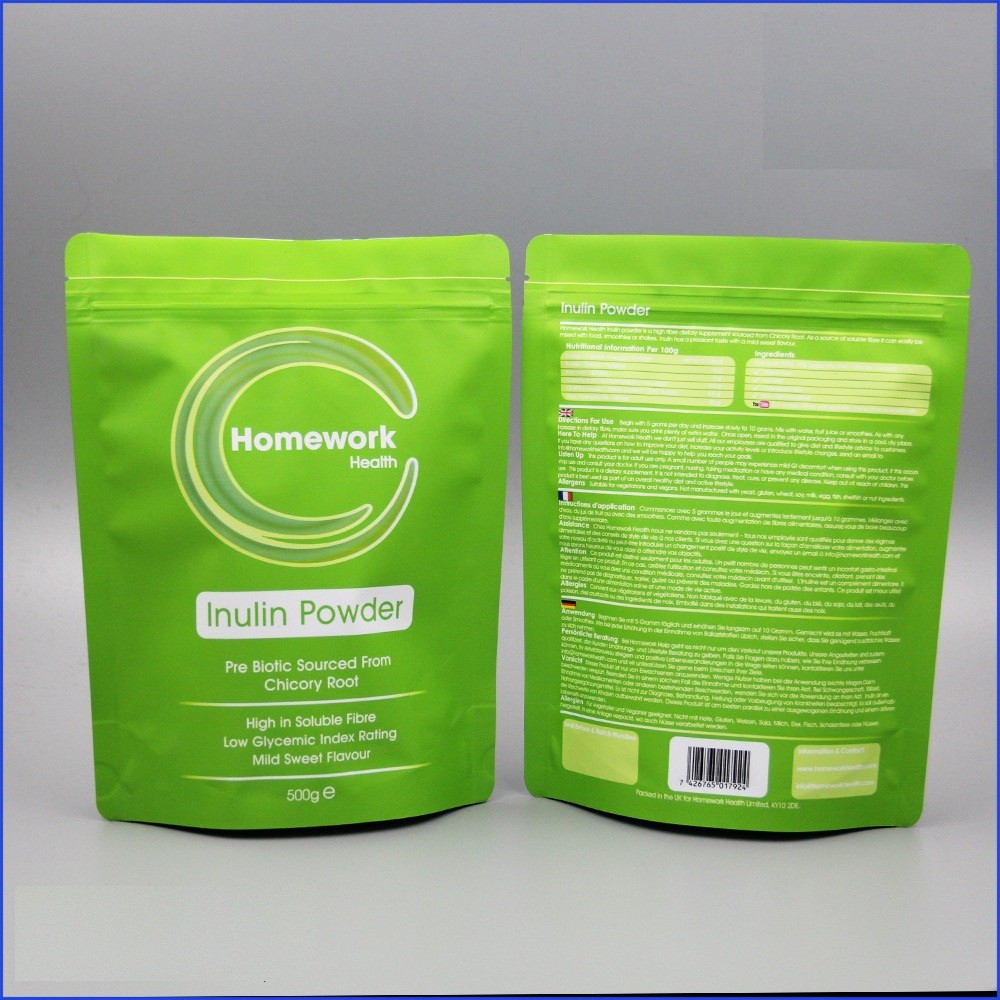 Matte White Doypack Plastic Pouches Packaging Zipper Top Plastic Coffee Bag With Valve