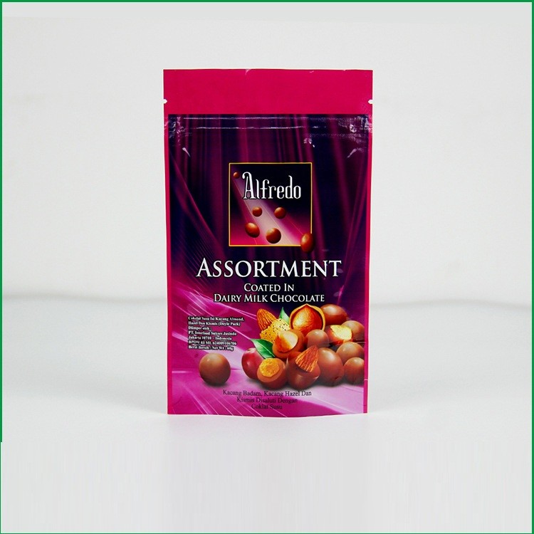 Custom Stand up zipper bag with logo for chocolate / chocolate packaging bag