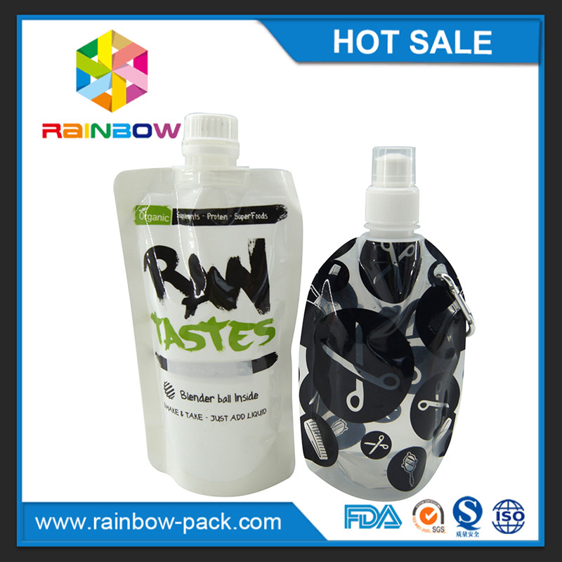 Stand Up Reusable Baby Food Spout Pouch Packaging with Zipper On The Top