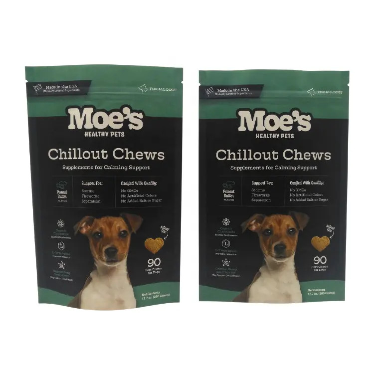 Zipper Pet Meal Bag in CMYK Colors for Long-Lasting Pet Food Storage