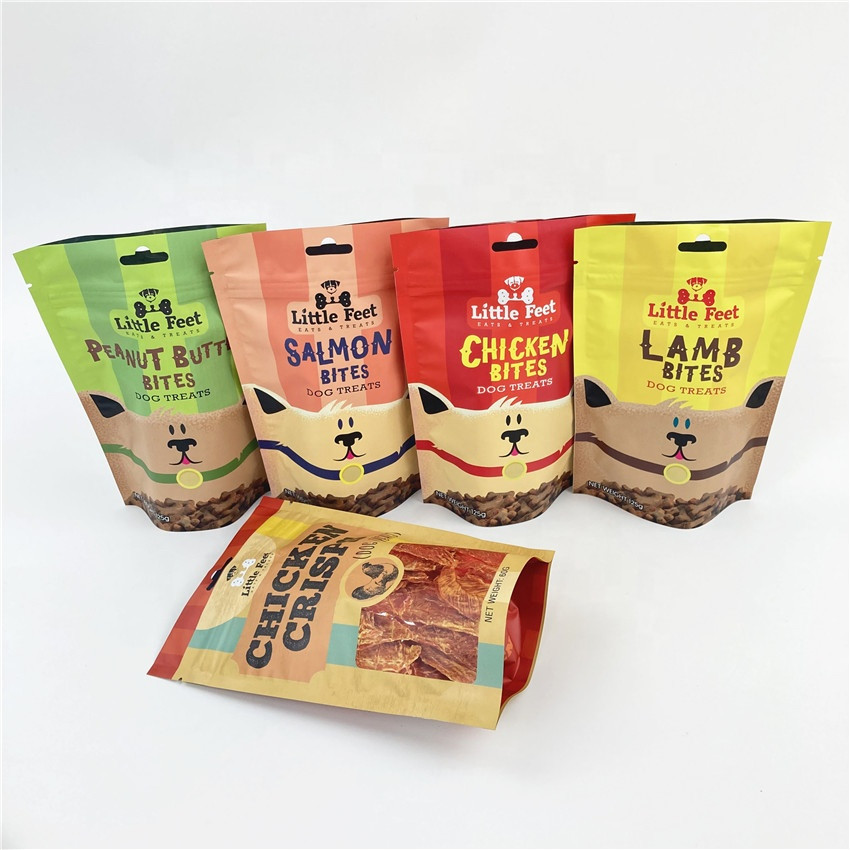 Reusable Pet Food Pouch for Stand Up Packaging with Zipper Lock