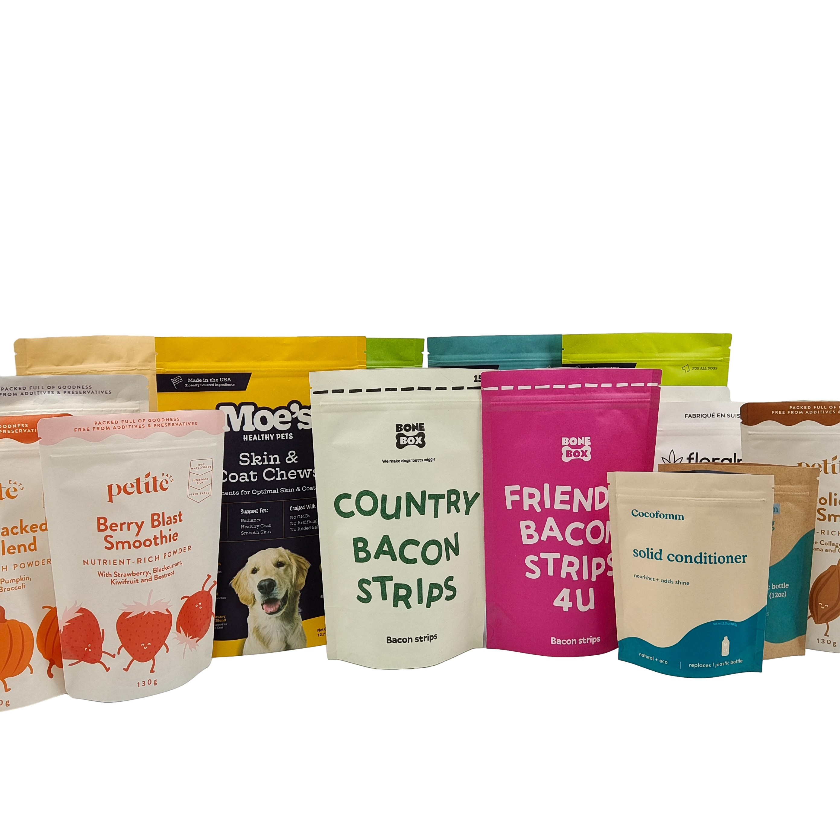 Wholesale Custom Printed Biodegradable High Quality Kraft Paper Recyclable Doypack Food Grade Ziplock Plastic Bag