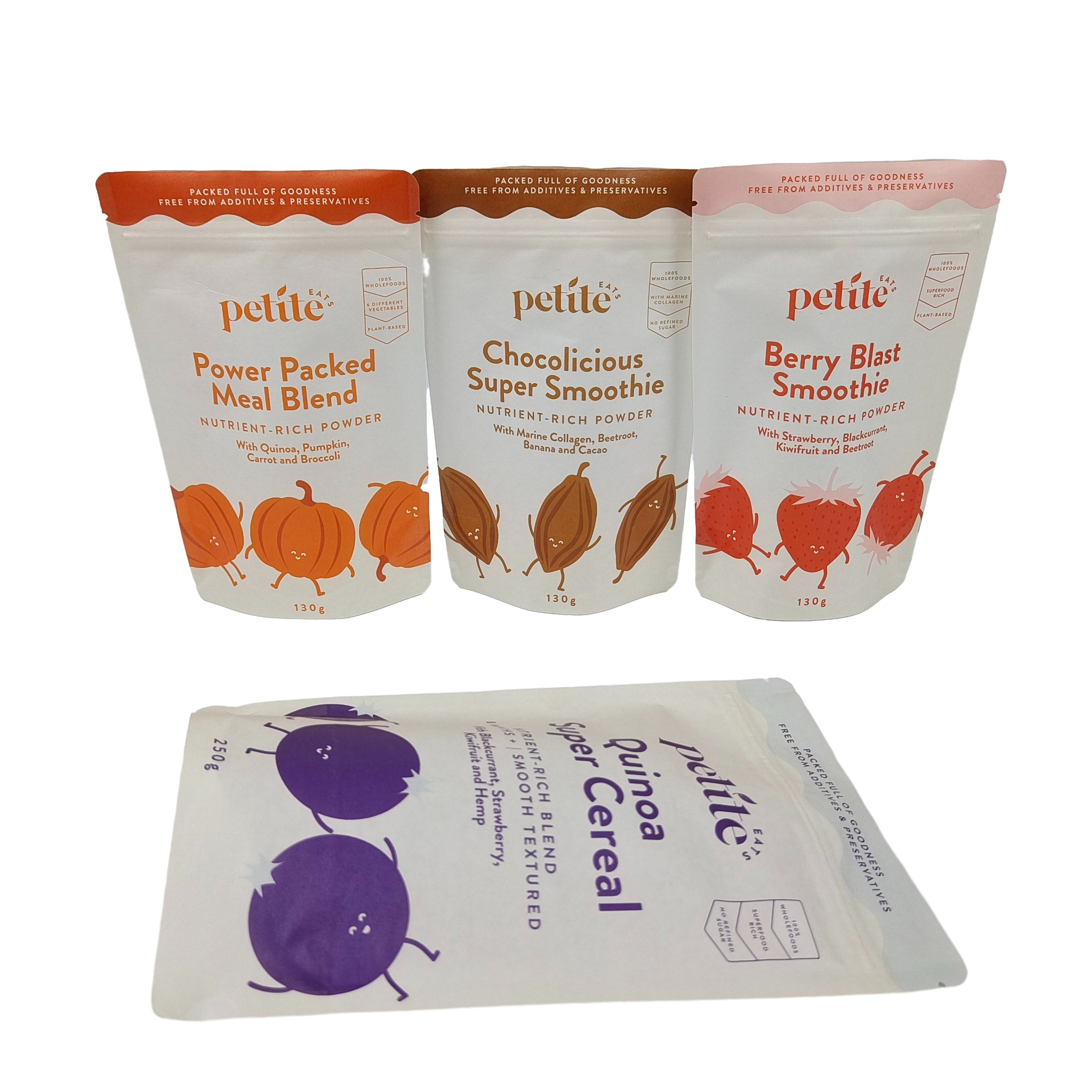 Biodegradable Stand Up Pouches With Ziplock Custom Logo Printed Doypack For Coffee Tea Packaging Food Bags