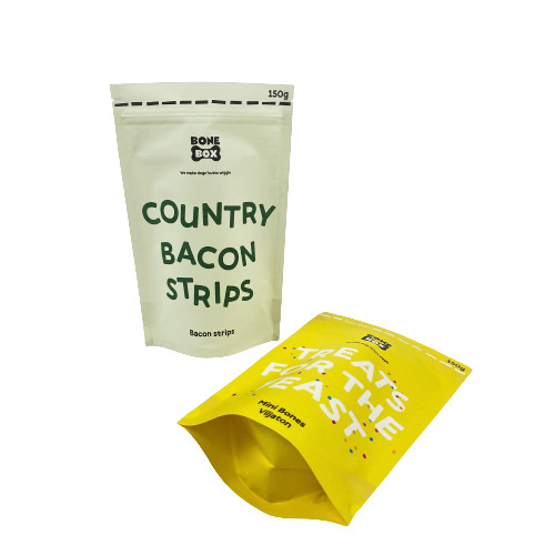 Biodegradable Coffee Bean Packaging Pouch Kraft Paper Recyclable Stand Up Pouch Coffee Bag