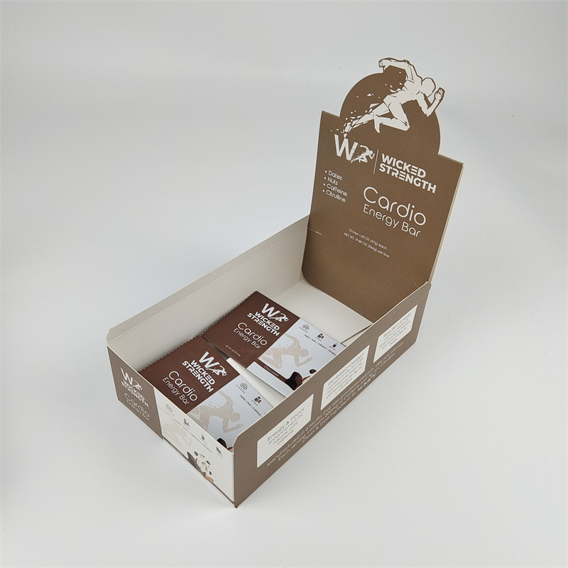 Custom Cardboard Display Paper Box Packaging with Logo Retail Energy Bar Display Box