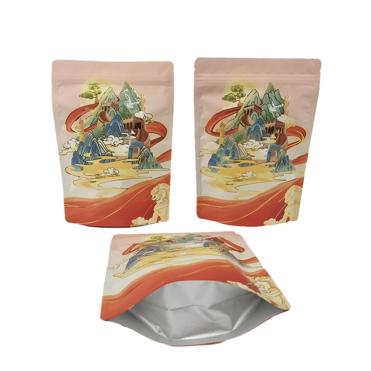 Custom Stand Up Pouch With Zipper For Food Aluminum Foil Soft Touch Mylar Bag for Dry Fruit Snack Candy