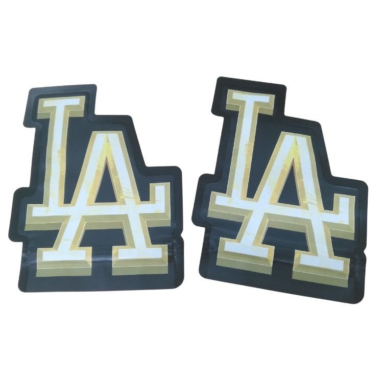 Custom Printed 3.5g Unique Special Die Cut Irregular Shaped Mylar Bags Sealed 8th Smell Proof Special Cali Mylar Bag