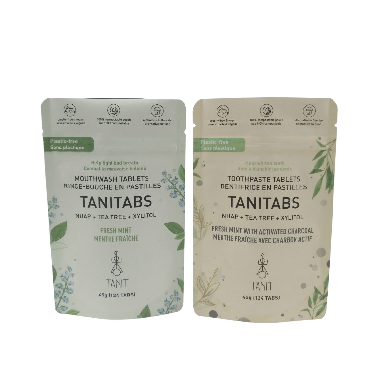 Pouches For Food Packing Biodedgradable Stand Up Plastic Zipper Aluminium Foil Packaging Custom Matte Bags Biodegradable