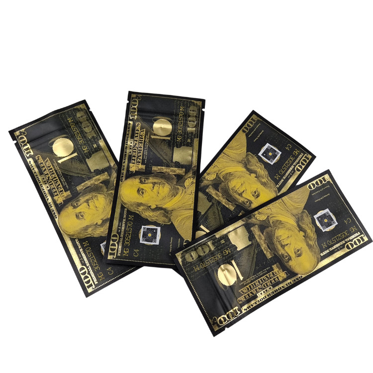 Custom Printing Bag Mylar Smell Proof Stand Up Pouch Candy Food Packaging 3.5g Mylar Ziplock Bag With Window