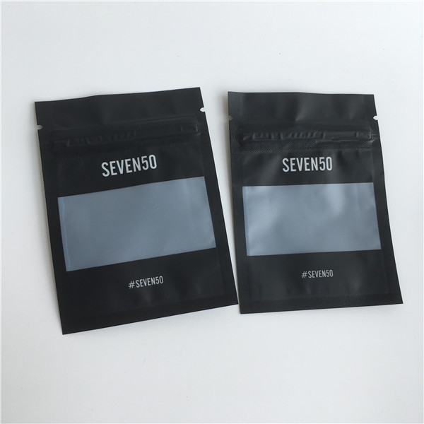 Matte Finish Customized Plastic Pouches Plastic Jewelry Packaging Bags With Clear Window