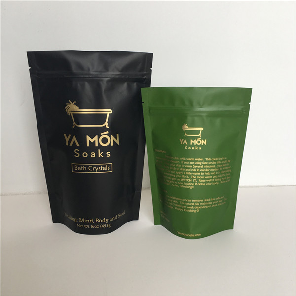 Stand Up/Doy Pack Body Scrub Bag Foil Pouch Packaging For Packing Bath Salt