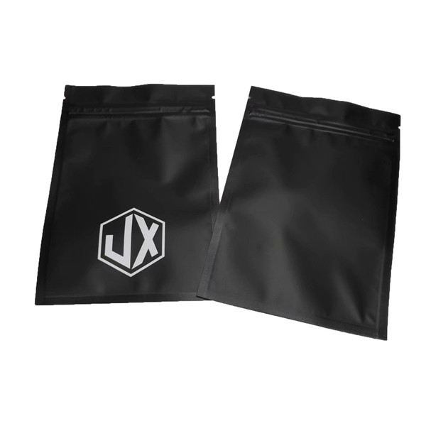 Matte Black Three Side Seal Cable USB Plastic Packaging Bags With Zipper