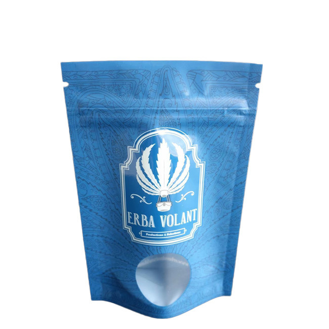 Smell Proof Bag Spot UV Glossy Window 3.5g CBD Flower Packaging Bags With Zipper