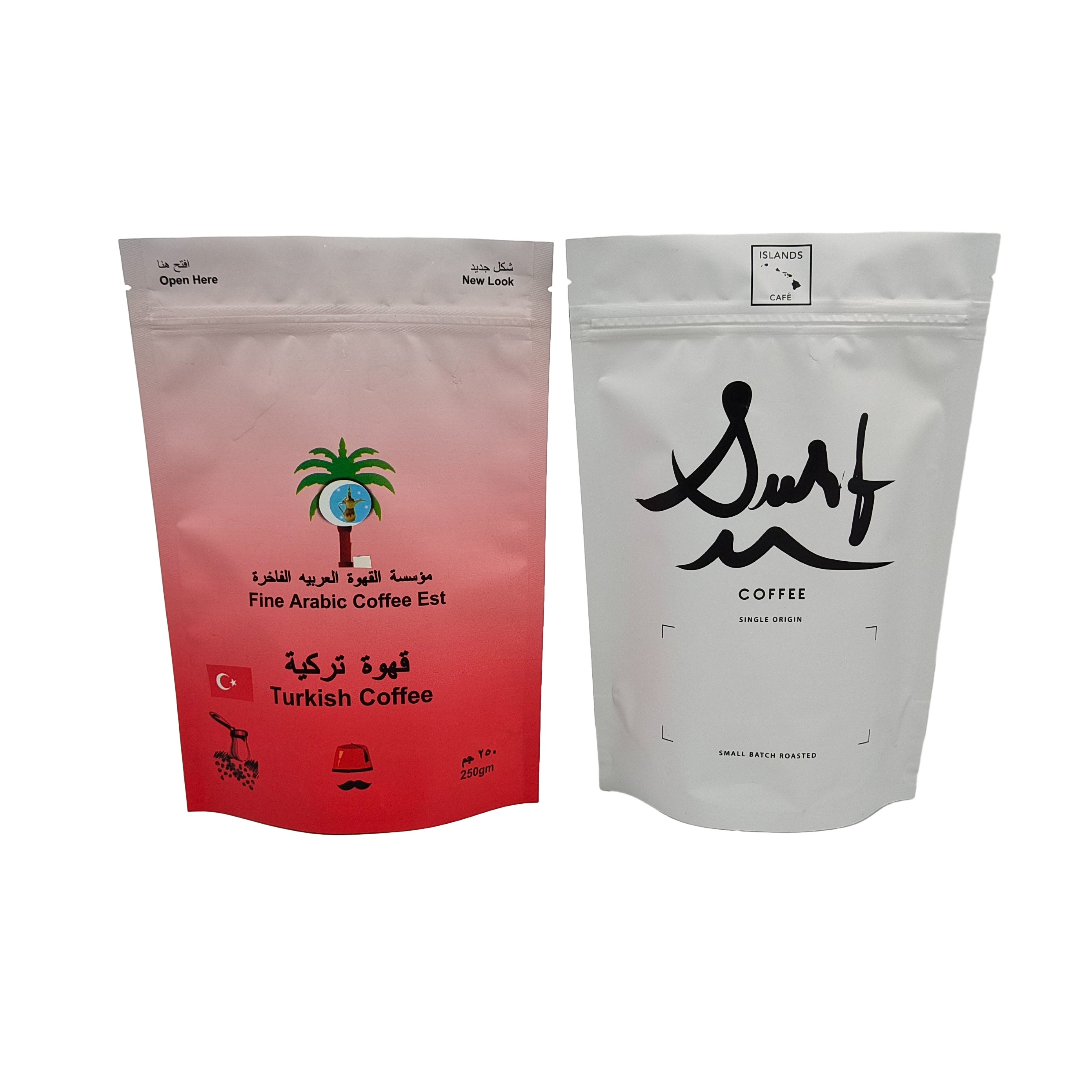 High Quality Custom Food Packaging Bag Design Printed Matte Aluminum Foil Stand Up Ziplock Pouch