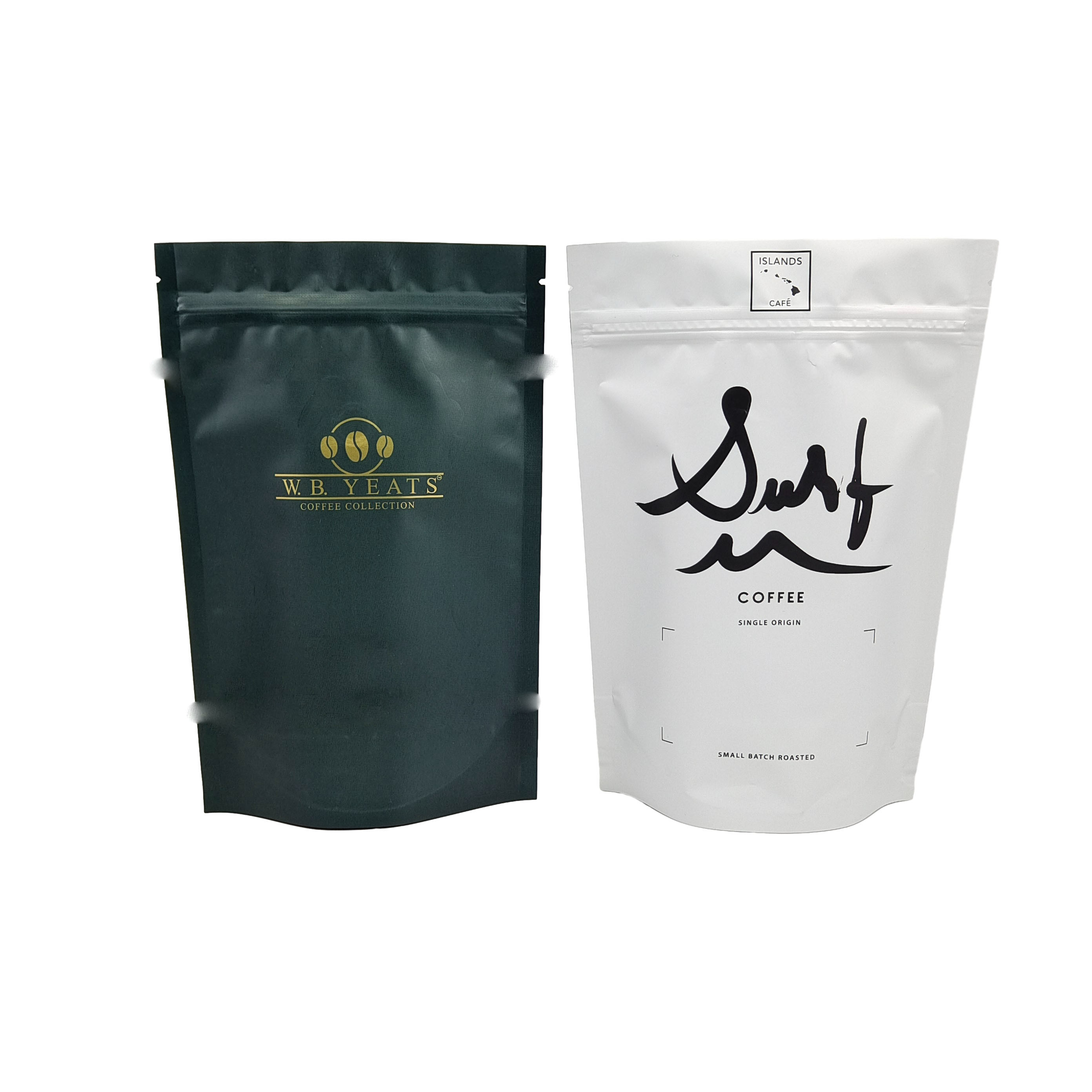 Matte/Glossy Custom Printed Stand Up Plastic Food Grade Packaging Pouch For Coffee Bean Powder
