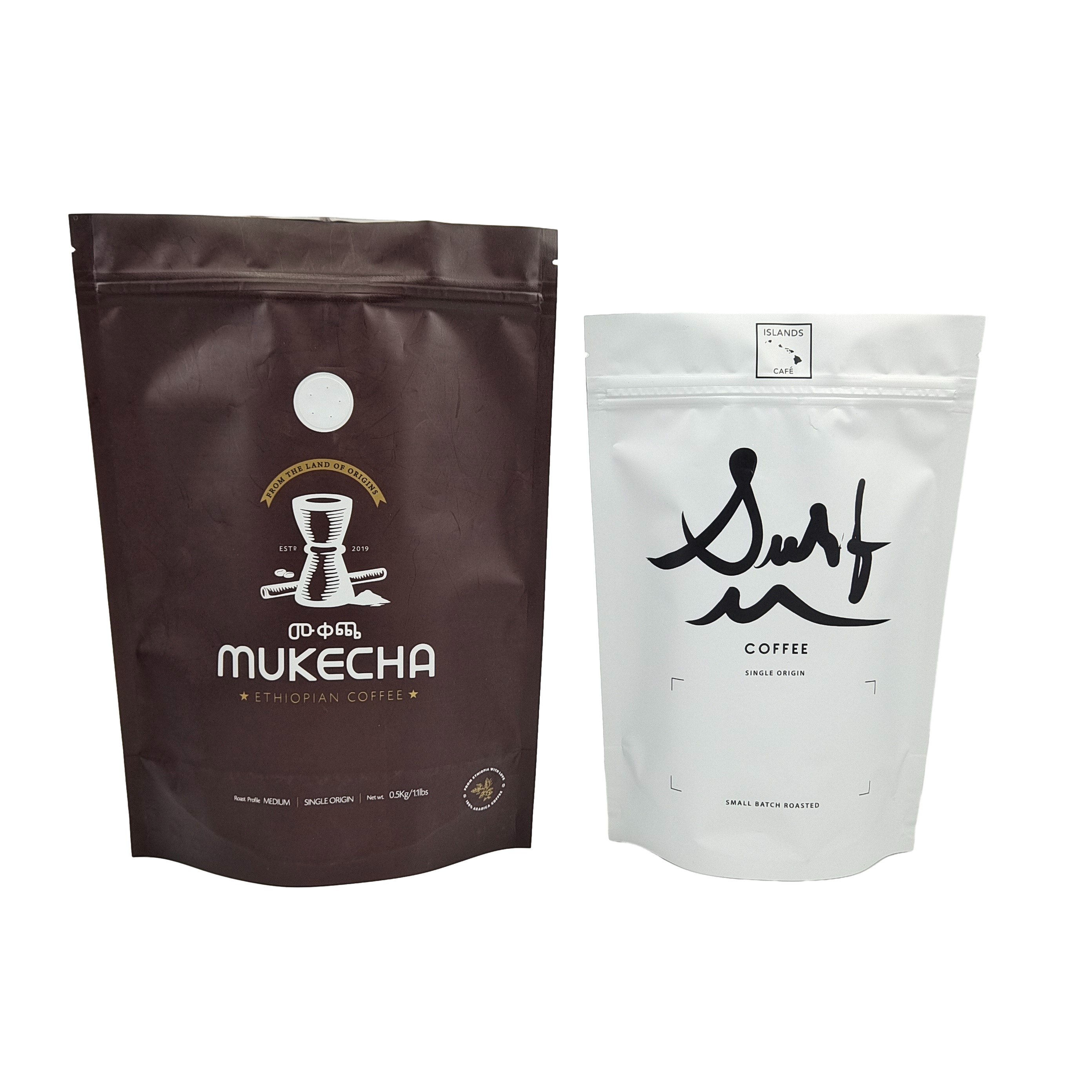 Customized Food Grade Colorful Bags Logo Printed Packaging Coffee Stand Up Zipper Bags With Valves