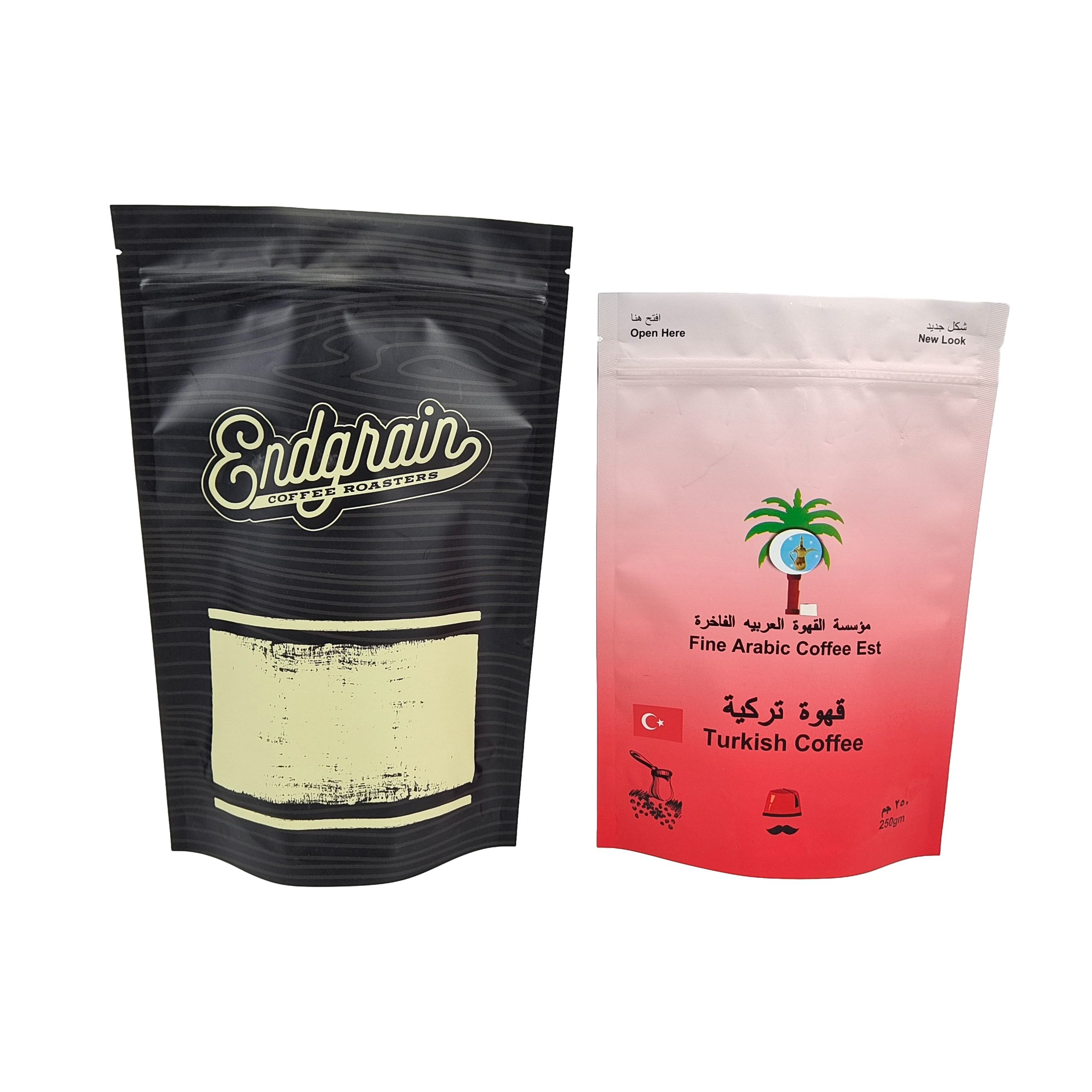 Aluminum Foil Zip Lock Doypack Customized Design Sealing Bags Coffee Food Packaging Stand Up Bags