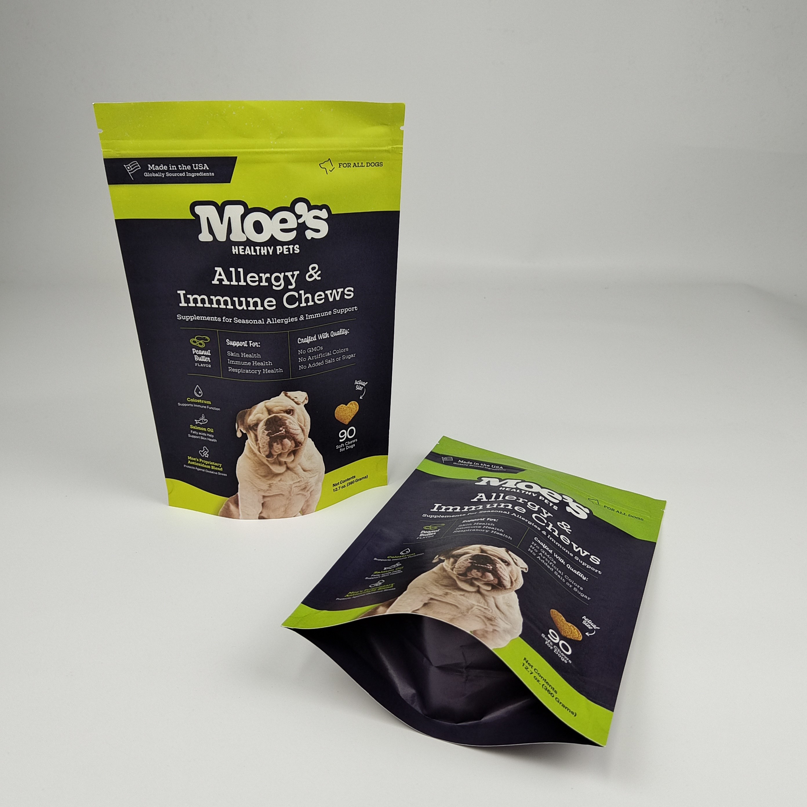 Recyclable Zipper White Brown Kraft Paper Bag Custom Food Nut Peanut Tea Candy Cookie Packaging Stand Up Pouch With Logo