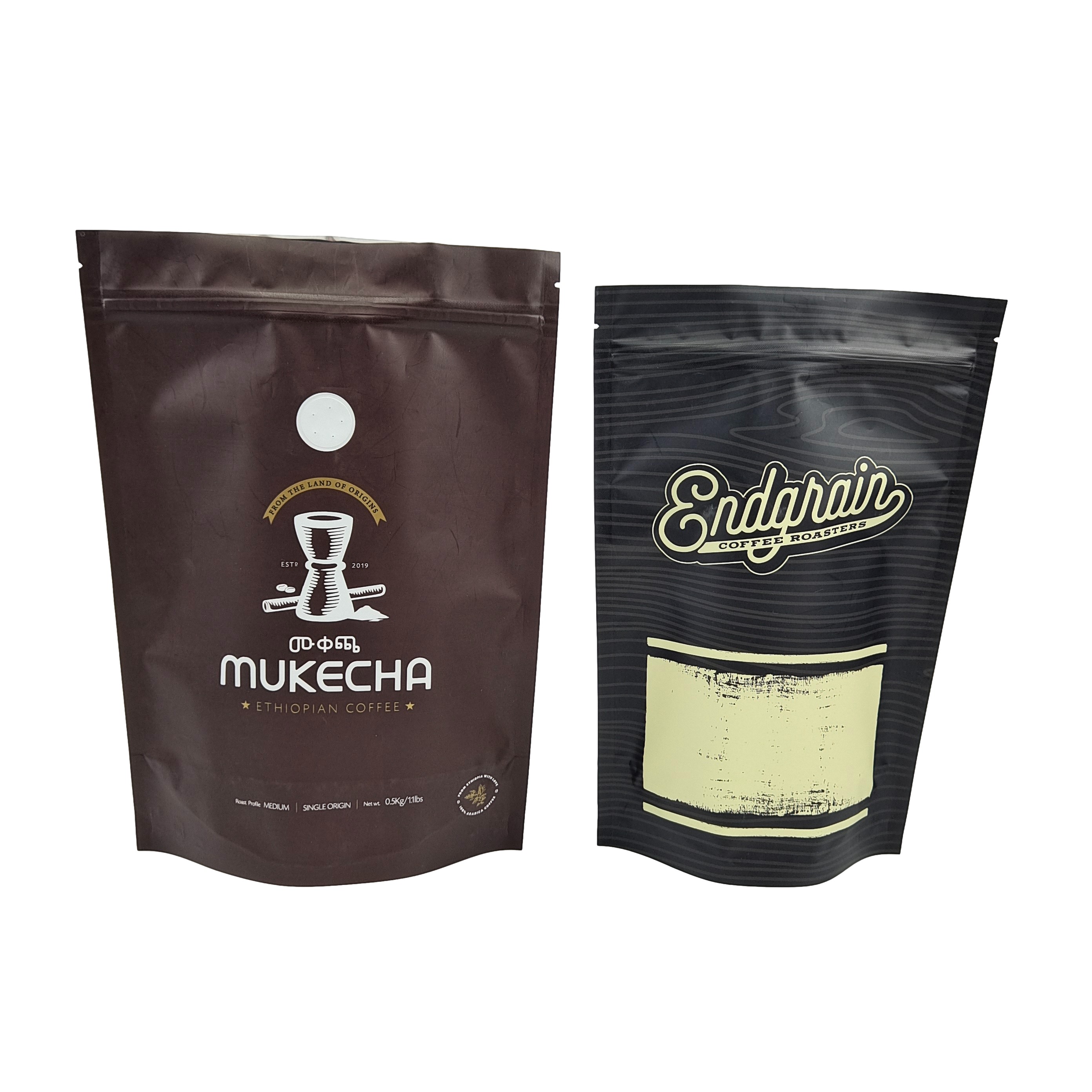 Custom Design Printed Moisture-Proof Aluminum Foil Mylar Packaging Ziplock Bags For Cocoa Coffee