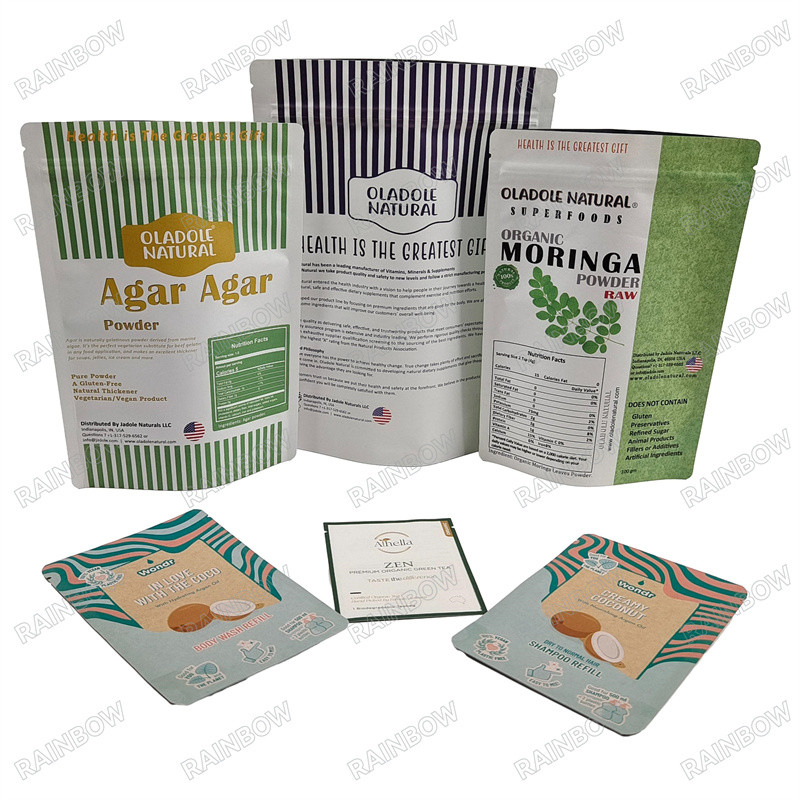 Pet Food Packaging Bag Durable Recycable White Kraft Paper Bags