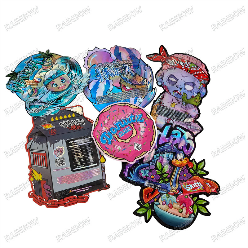 Customized Die Cut Bags with Child Proof Zipper and Long Lasting Durability for Printing Design