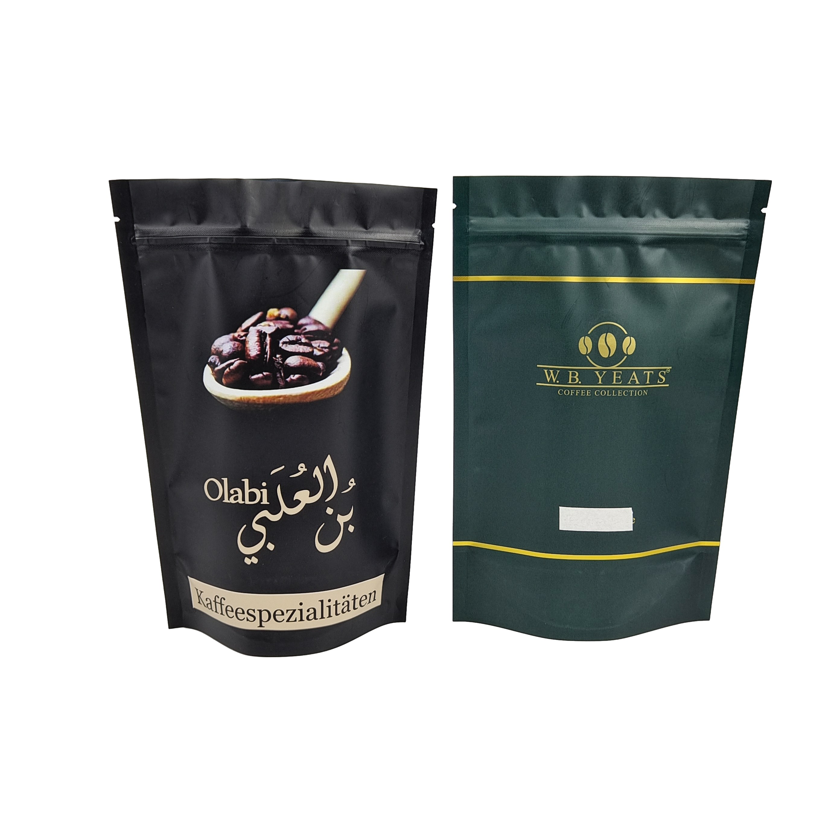 Fragrant Coffee Bean Custom Logo Digital Printed Doypack Clear Printing Stand Up Bag Coffee Bean Bag