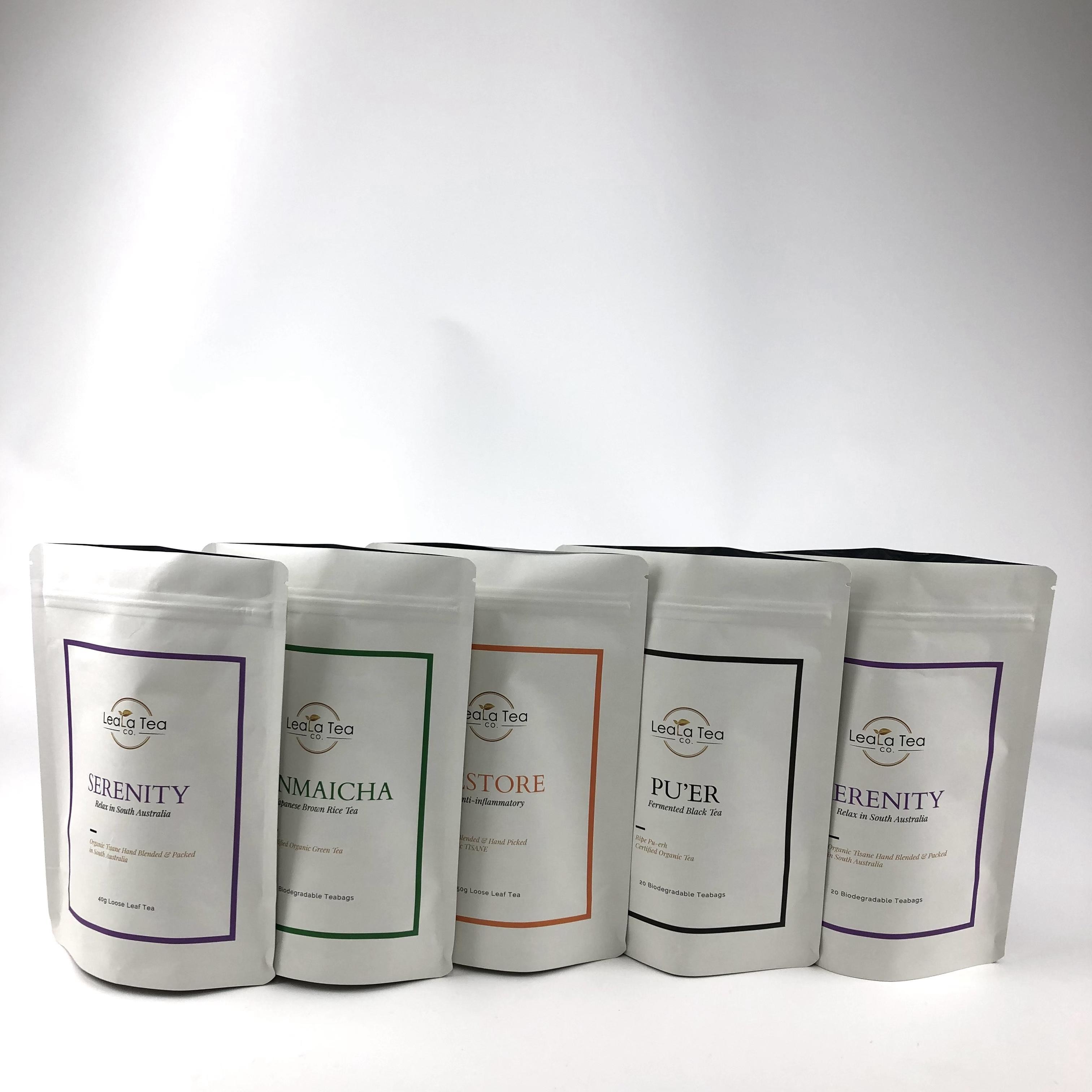 Negotiable Shipping Method and Degassing Valve Kraft Paper Bag Tea Bags Packaging