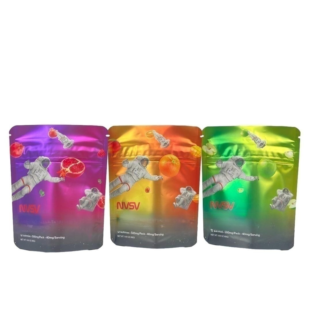 3.5 Gram Plastic Pouches Packaging Custom Label Printed CBD Cookies Resealable k