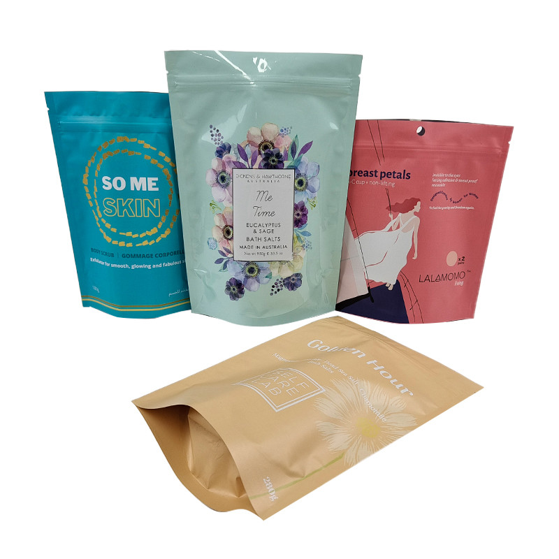 Stand Up Zipper Bag for Customizable and Cosmetics Sample Packets