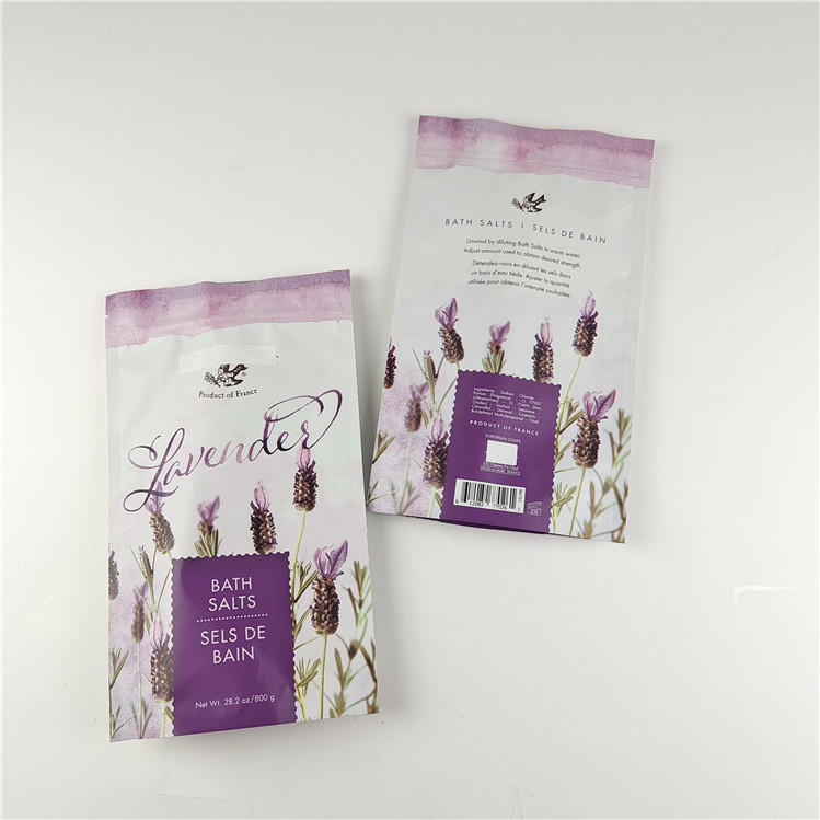 Customized Size and Colors Available Packaging Matt Aluminum Foil Bath Salt Stand Up Pouch Ziplock Doypack