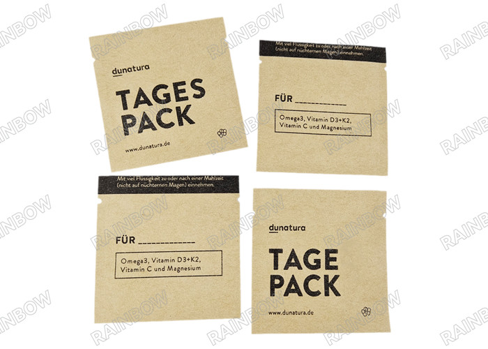 Custom printed food grade stand up kraft paper packaging pouch Three Side Heat Seal Tea Coffee Pouch