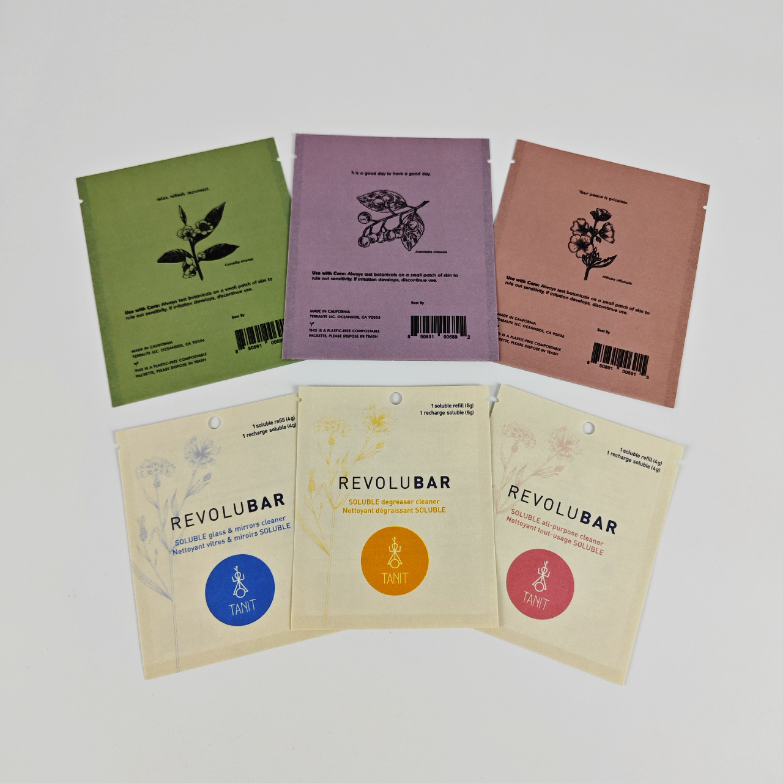 Colors Printing Biodegradable Paper Sachets For Skincare Plastic PLA Compostable Paper Bags