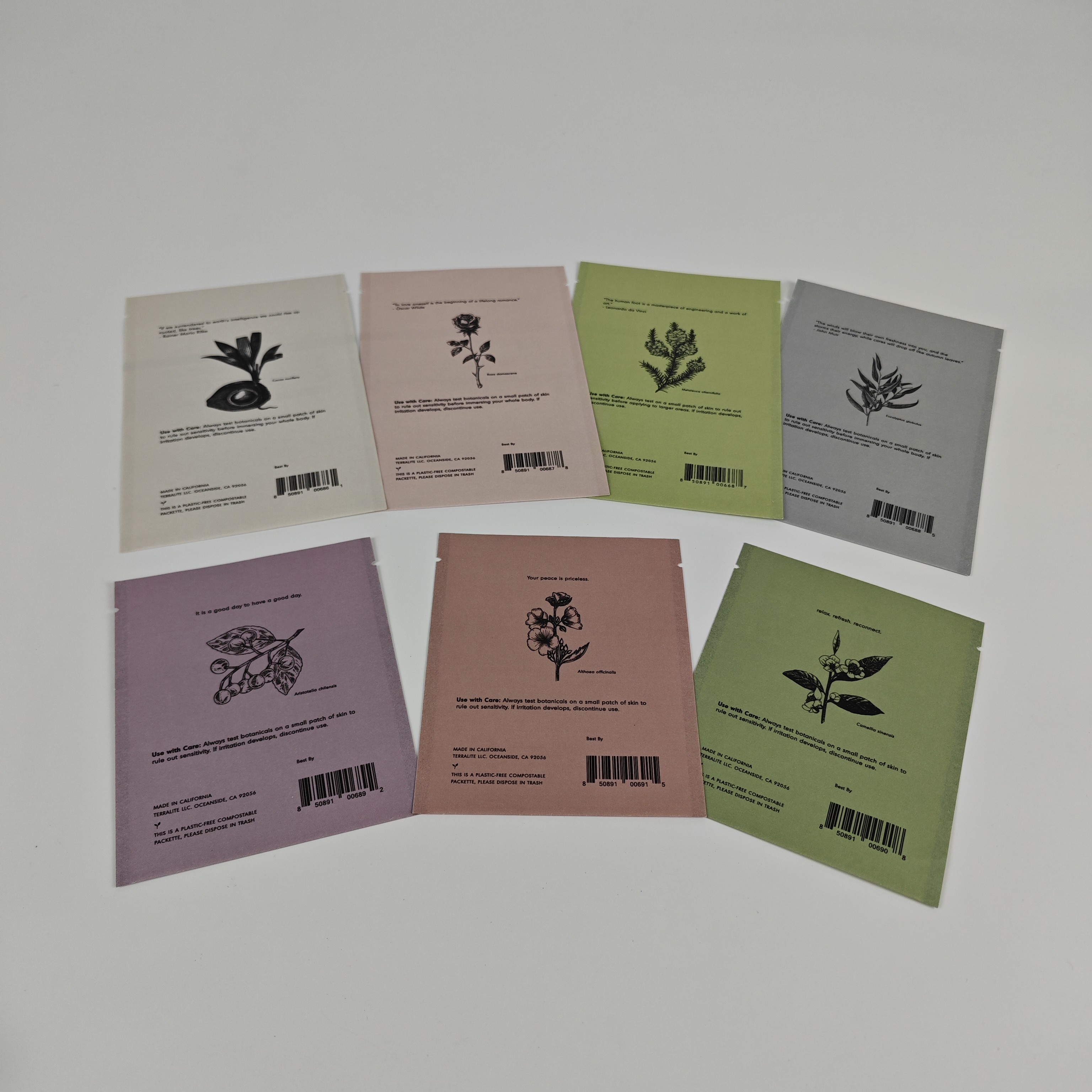 Ziplock Biodegradable Kraft Stand Up Pouch Digital Printing Resealable Mylar Bags