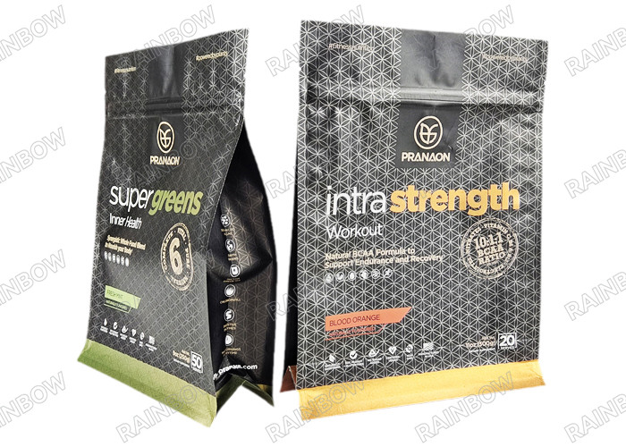 Custom Coffee Protein Powder Aluminum Foil Packaging Bags With Valve Smell Proof Mylar Bag