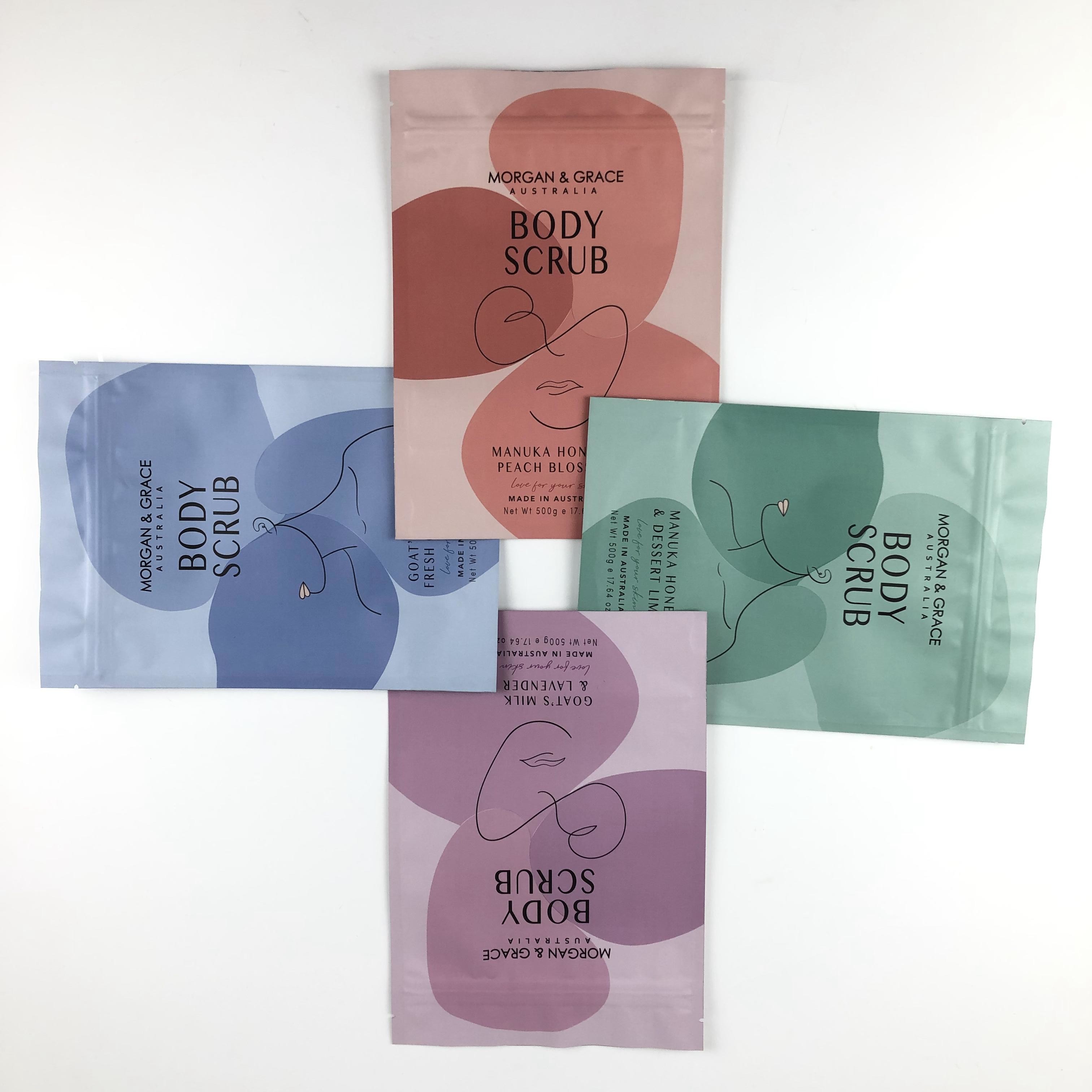 CDR AI PSD PDF Design File Bath Salt Mylar Bags for Cosmetics Sachets Customized