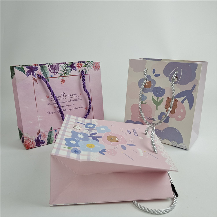 Promotional Quality Assurance Custom Digital Printing Logo Printed Shopping Paper Bag Packaging