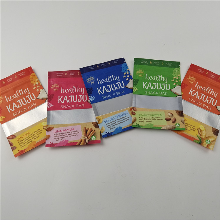 Wholesale Recyclable Environmental Friendly Stand Up Pouch With Window Moisture Proof Food Grade Plastic Packaging Bags