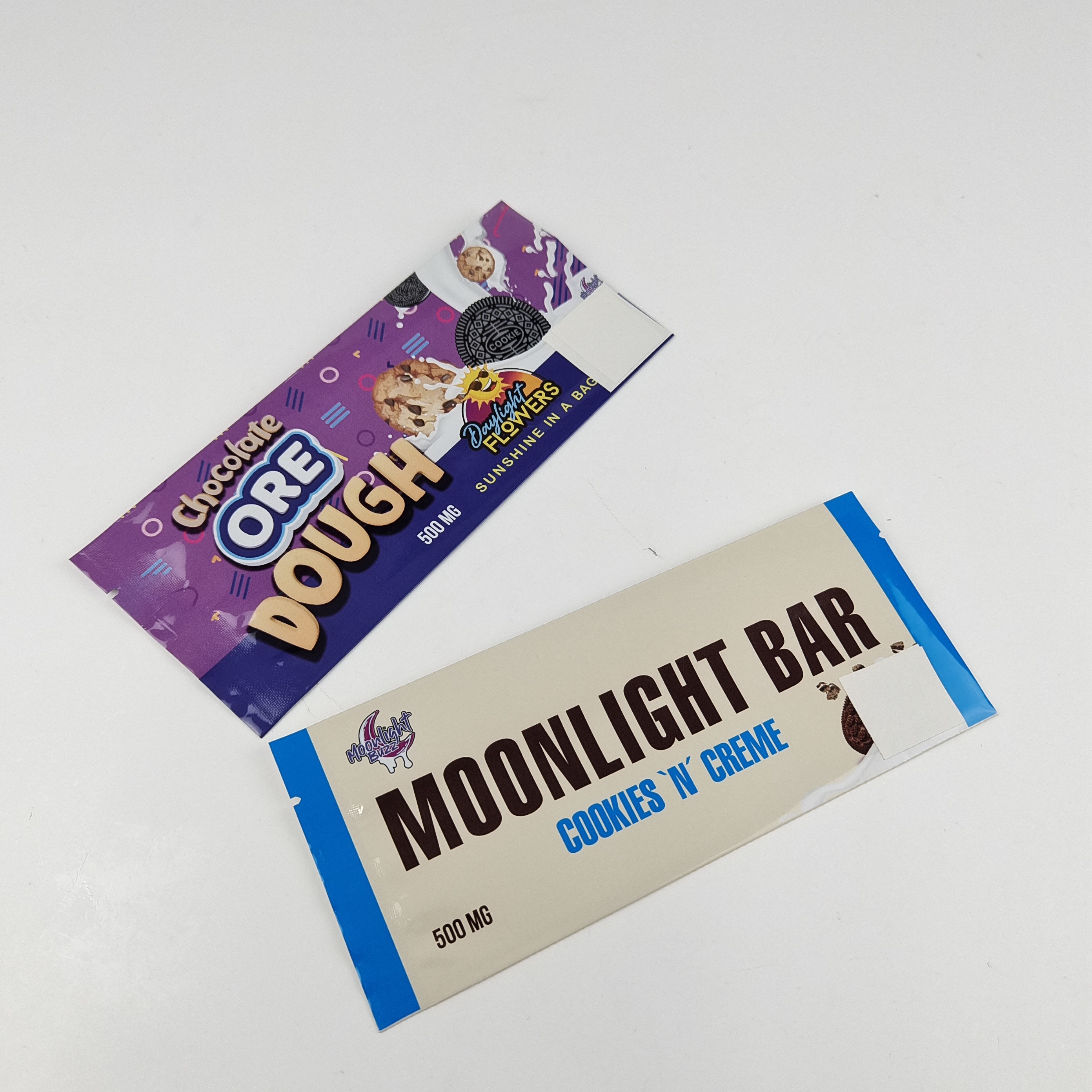 Environmental Friendly Foil Wrappers Custom Printed Stand Up Pouches Chocolate Energy Bar Cookies Snack Packaging