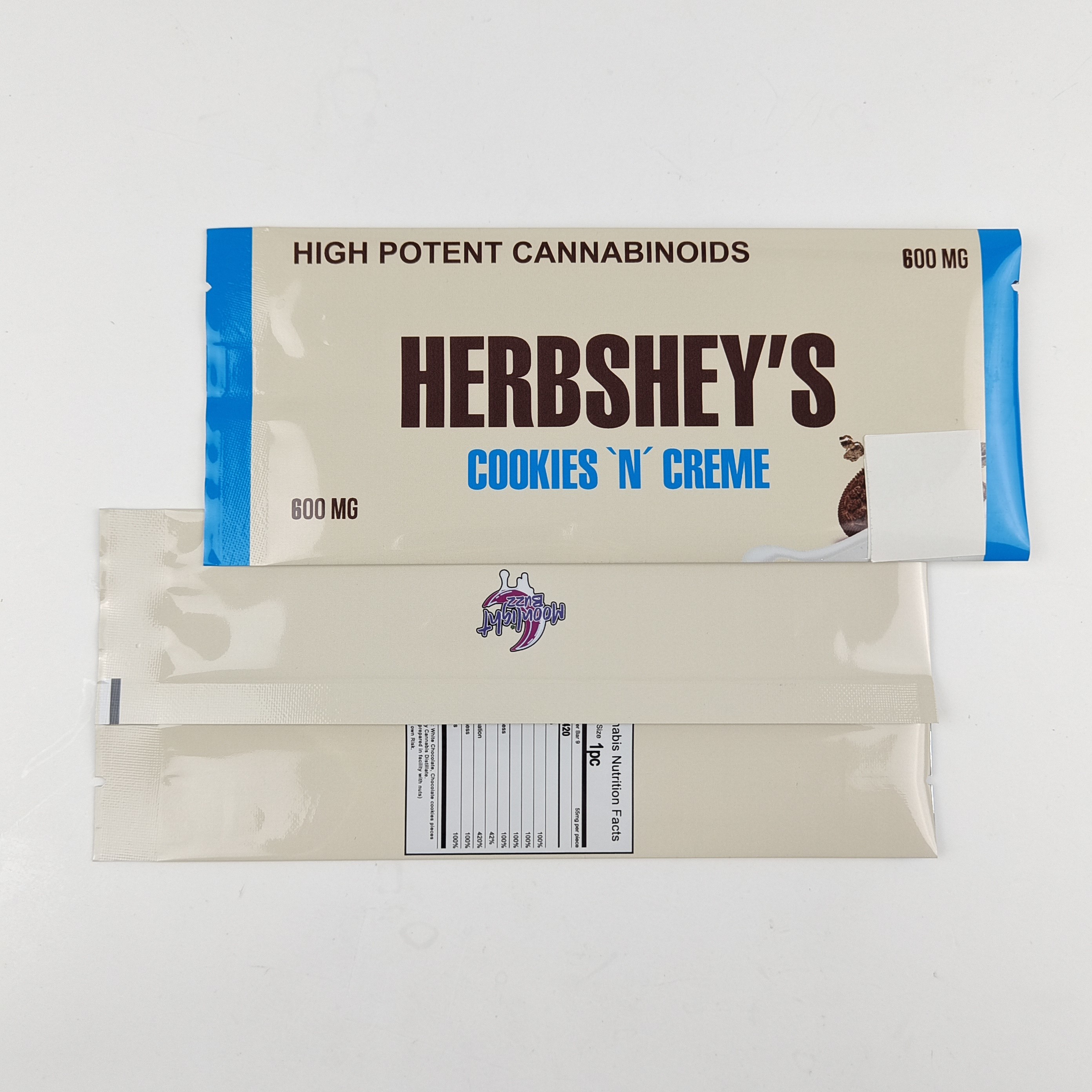 Wholesale Custom Printed Back sealed Pouches Chocolate Energy Bar Cookies Snack Packaging