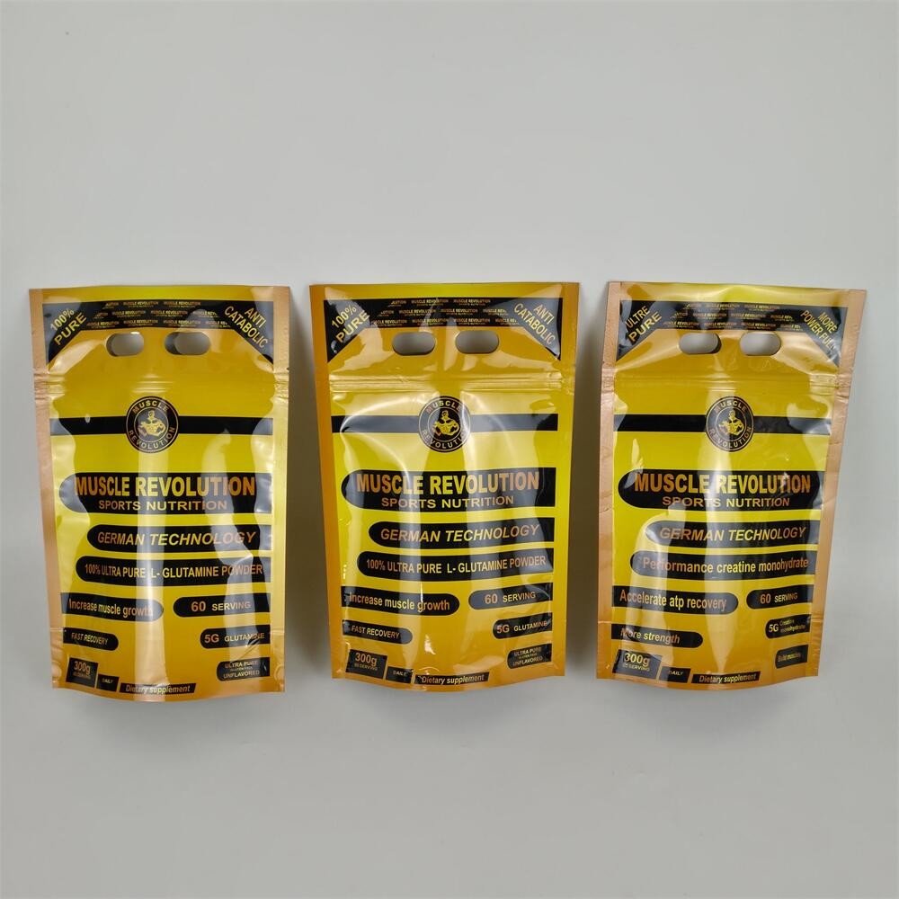 Protein Powder Ziplock Food Packaging Bags with Digital Printing Plastic