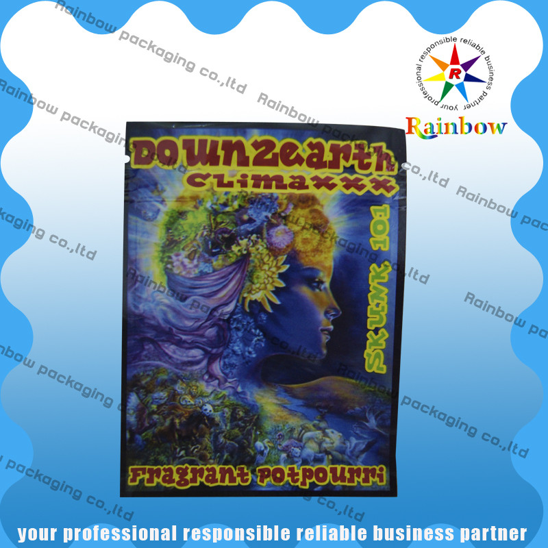 Down2earth / Geeked Up / Diablo Gold Herbal Incense Zip Plastic Bags Moisture Proof