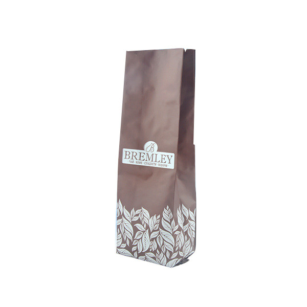 2017 Wholesale heat seal 500g roasted ground coffee packaging bag with valve and tin tie