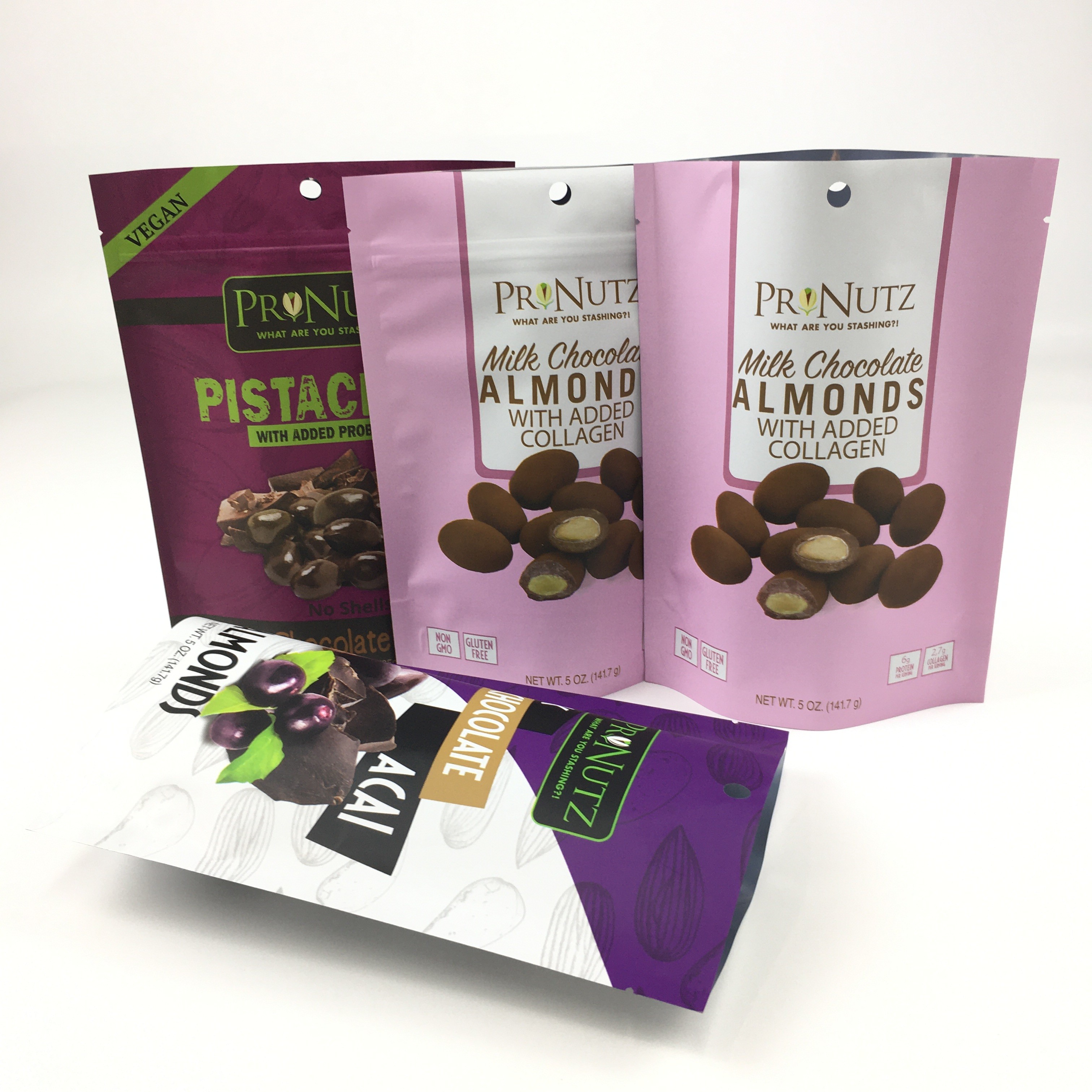 Custom Matte Stand Up Pouch Aluminum Foil Mylar Bag Powder Packaging