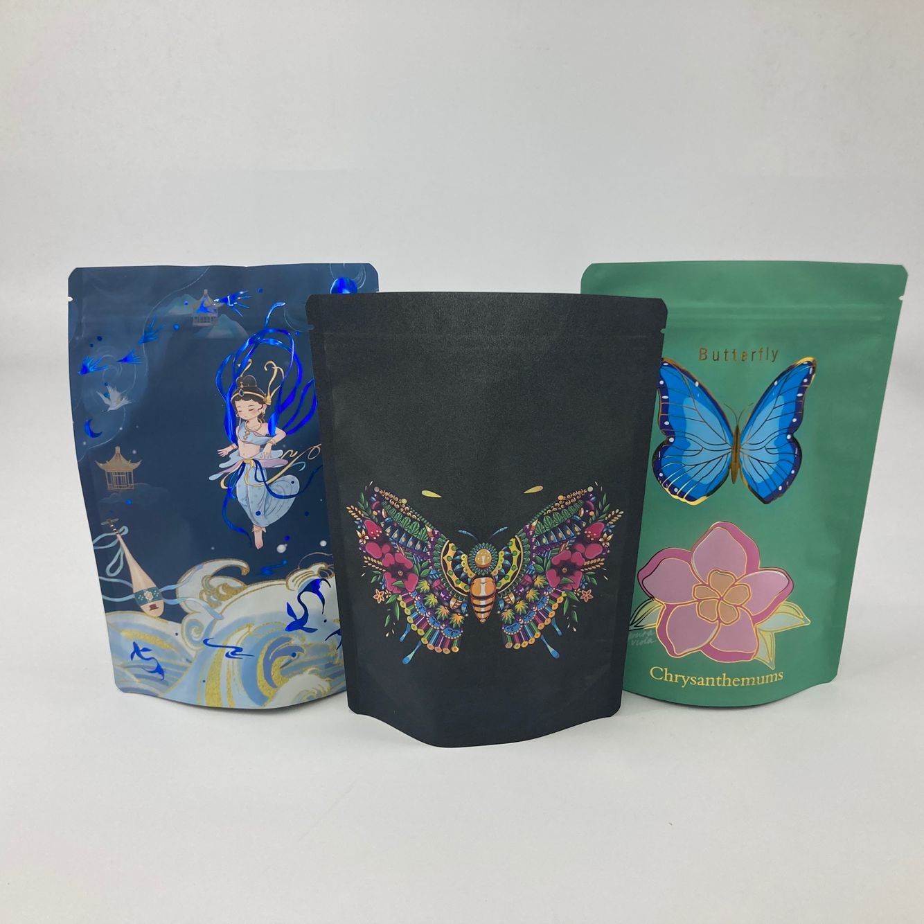 Custom-Made Spot UV Stand Up Pouch Chocolate Nuts Plastic Packaging Bag