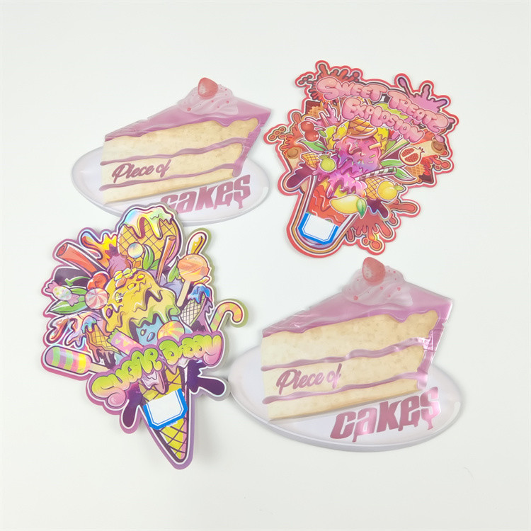 Die Cut 3.5g Special Shape Bags Cookies Candy Snack Stand Up Zipper Bag