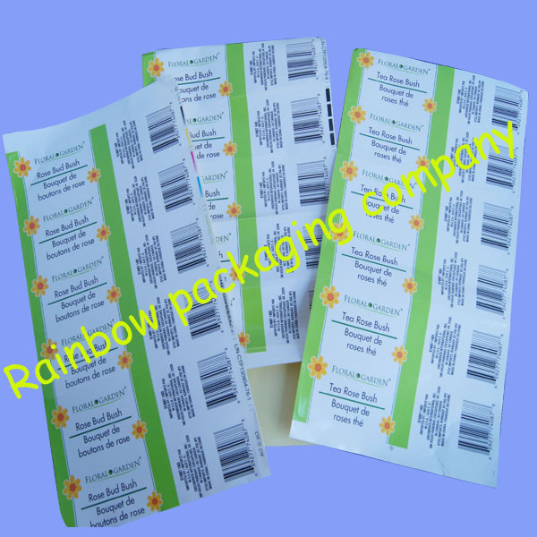 Customized Packaging Plastic Film , Transparent Barcode Self-adhesive Sticker
