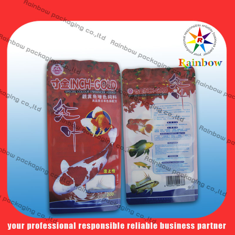 Plastic Fish Food Bag Recyclable Standup With Beautiful Printing