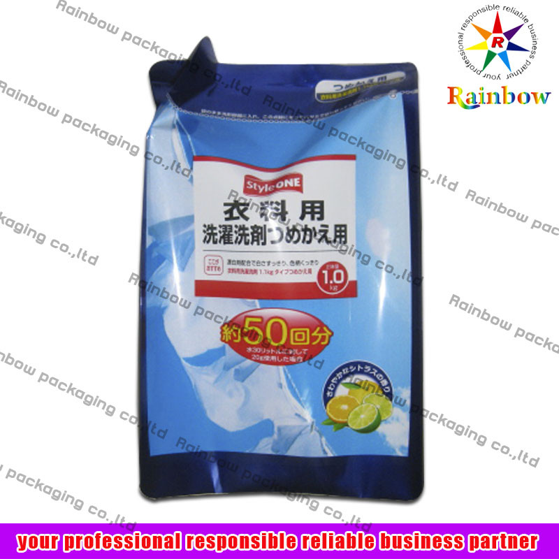 OPP Stand up Aluminum Foil Pouch Packaging Bag For Detergent