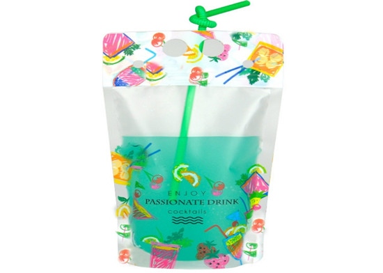 100ml / 200ml  Transparent Stand Up Pouches Full Color Printing With Zipper